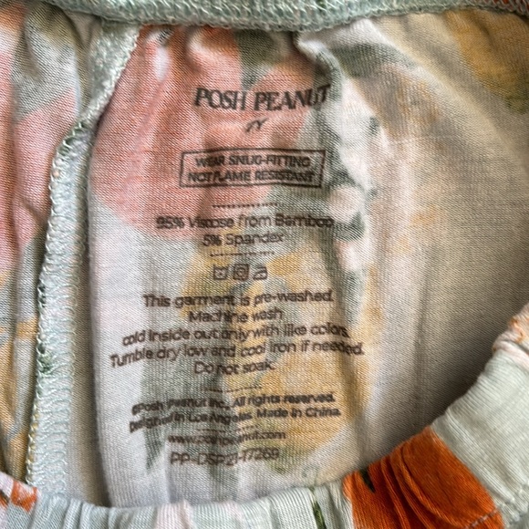 Posh Peanut bamboo pants bottoms pajamas 7 citrus - Picture 3 of 3